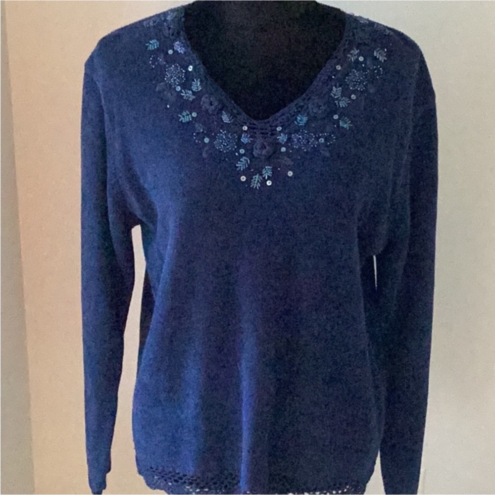 EUC Vintage Jenny beadwork sweater